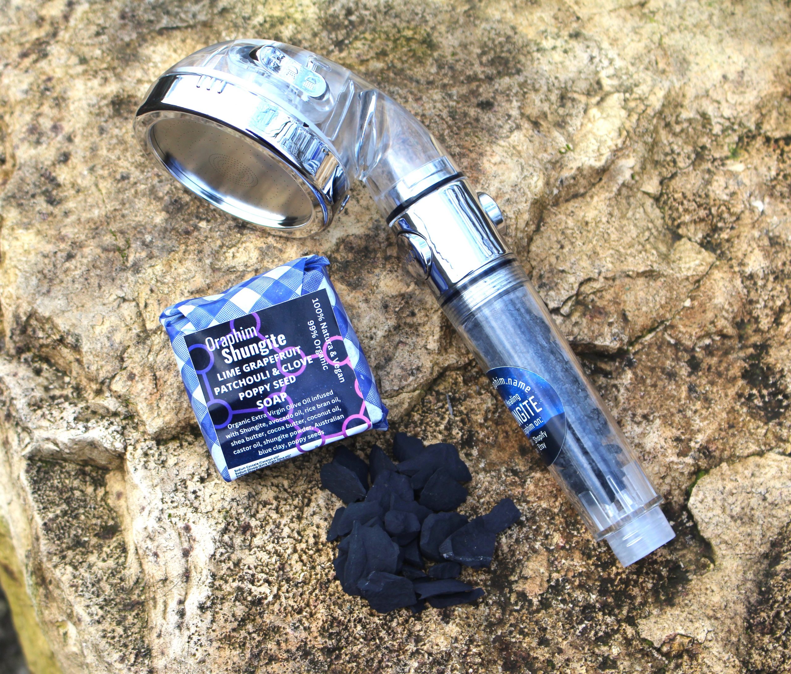 Shungite showerhead