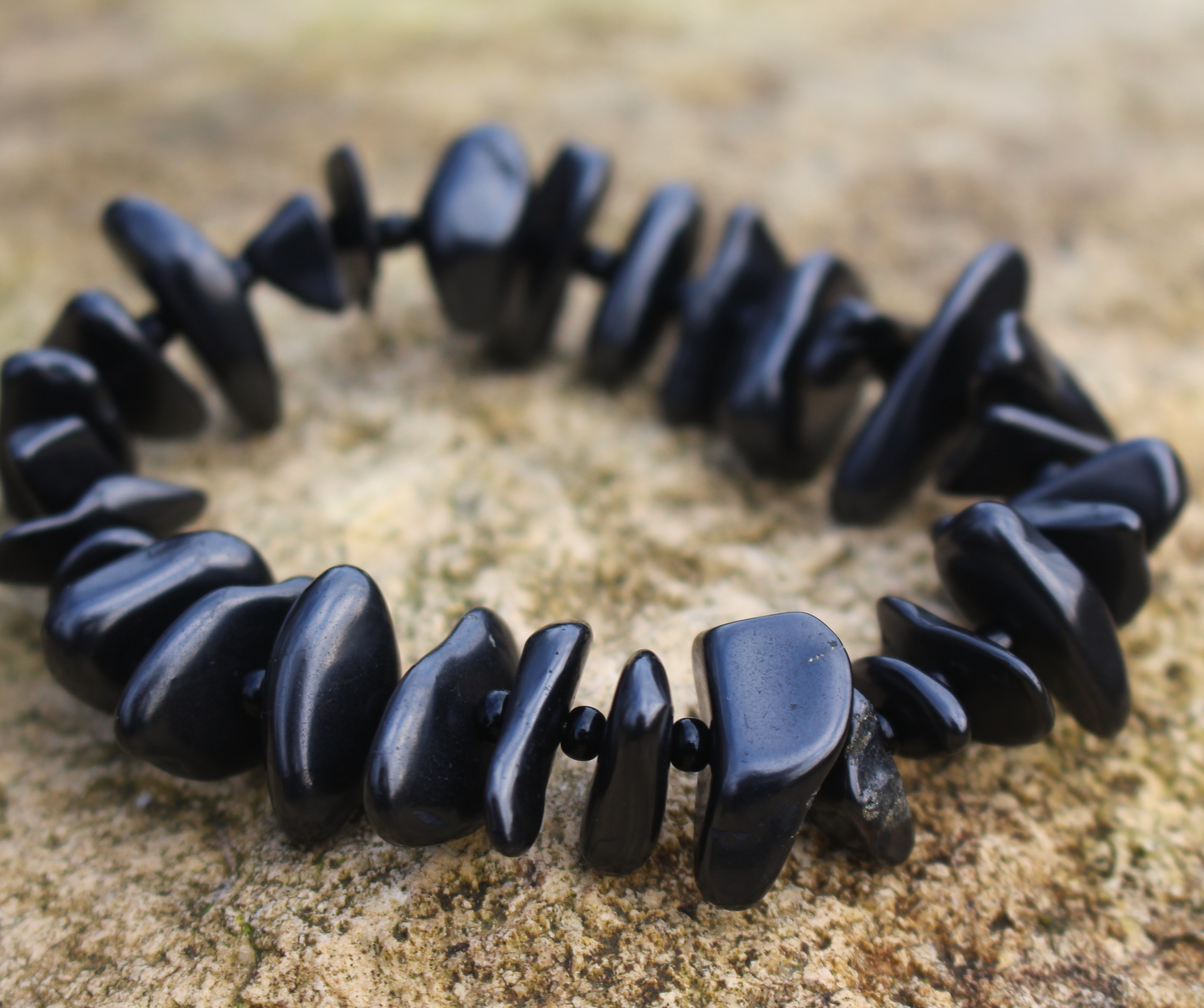 Shungite Bead Bracelets 5/6/8mm or 10mm Olive, Sourced from Zazhoginsky in Karelia - Image 6