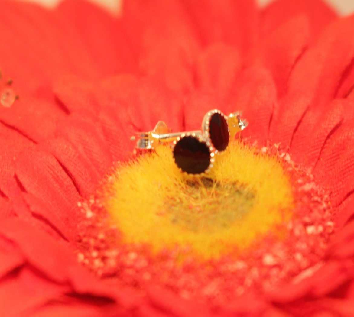 Shungite Stud Ear Rings, Powerful Silver Activated for Whole Body Protection - Image 5