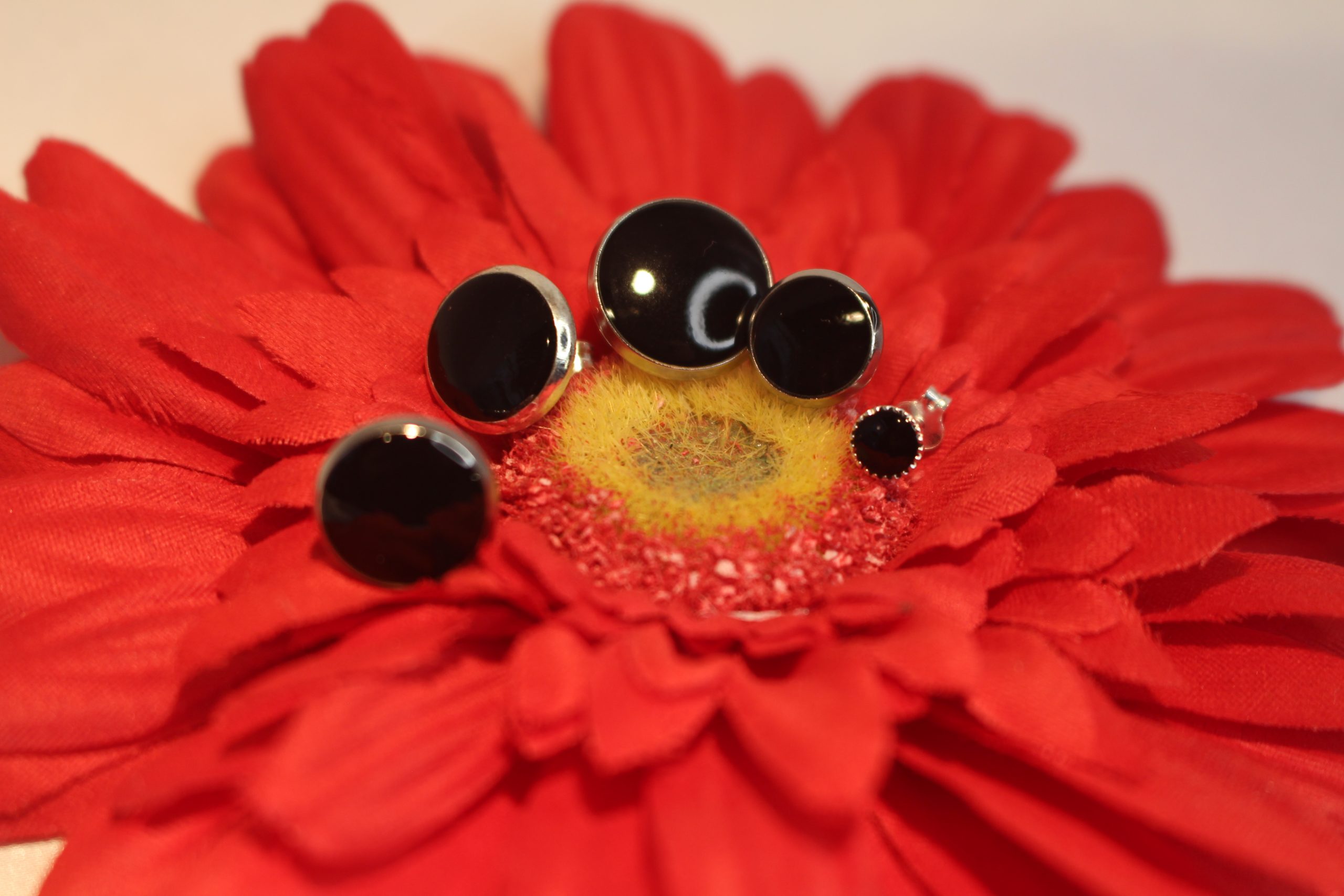 Shungite Stud Ear Rings, Powerful Silver Activated for Whole Body Protection - Image 4