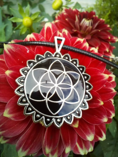 Sacred Geometry Hand Inlayed with Powerful Silver Activated & Elite Shungite. - Image 7